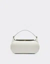 Ferrari Dino Leather Bag With Shoulder Strap In Ecru