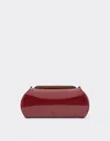 Ferrari Dino Leather Wallet With Shoulder Strap In Red