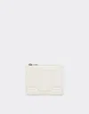 Ferrari Gt Card Holder In Smooth Leather In Ecru