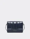 Ferrari Gt Crossbody Bag In Brushed Leather In Navy
