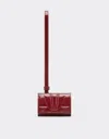 Ferrari Gt Glossy Leather Earbud Holder In Red