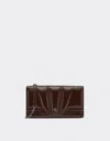 Ferrari Gt Glossy Leather Wallet With Chain Strap