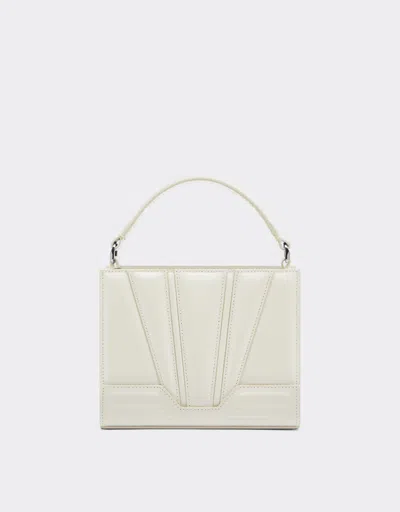 Ferrari Gt Micro Brushed Leather Tote Bag In Ivory
