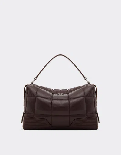 Ferrari Gt Soft Mini Bag In Quilted Leather In Brown