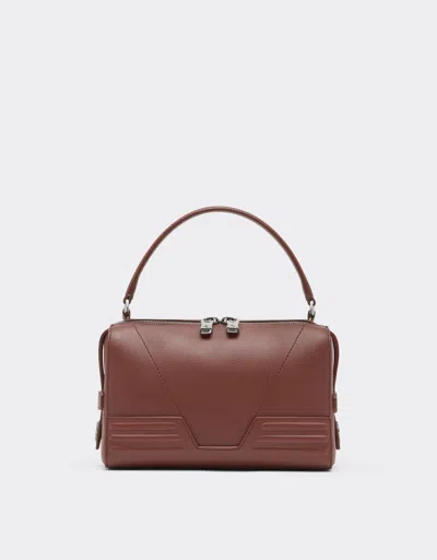 Ferrari Gt Soft Mini Leather Bag In Brown