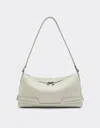 Ferrari Gt Soft Shoulder Bag In Nubuck Leather In Ecru