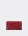 Ferrari Gt Wallet In Shaded Nubuck With Chain Shoulder Strap In Multi