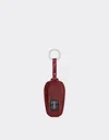 Ferrari Keychain In Shiny Leather In Red