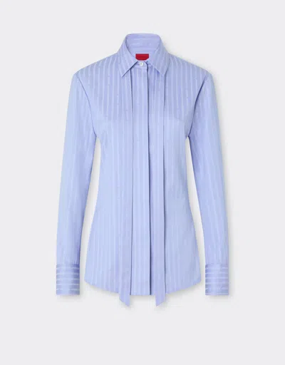 Ferrari Monogram Pattern Shirt In Blue