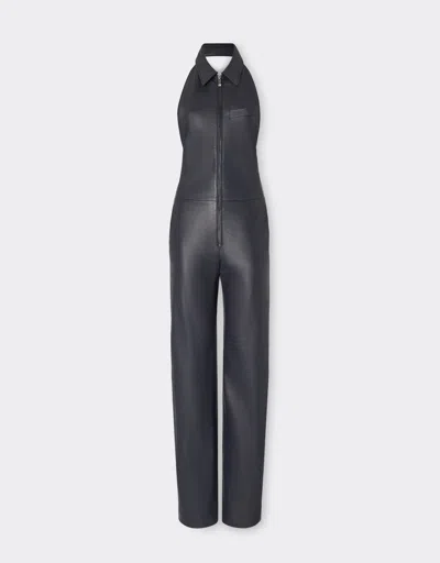 Ferrari Suit In Nappa Leather In Navy