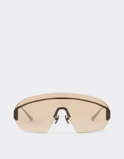 Ferrari Sunglasses In Antique Gold Metal With Rose Gold Mirrored Lenses