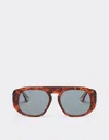 Ferrari Sunglasses In Brown Tortoiseshell Acetate With Polarised Blue Lenses In Brown