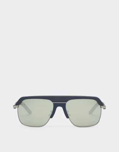 Ferrari Sunglasses In Gunmetalmetal With Gray Mirrored Lenses