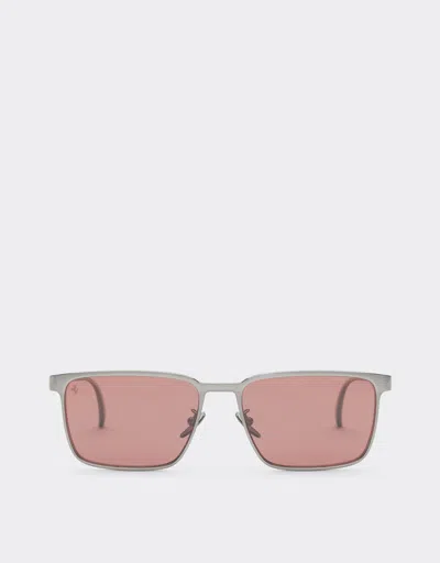 Ferrari Sunglasses In Gunmetalmetal With Red Polarized Lenses In Multi