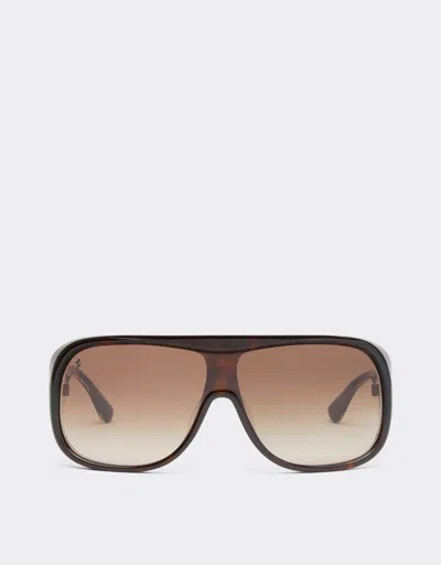 Ferrari Sunglasses In Havana Acetate With Gradient Brown Lenses In Tortoiseshell