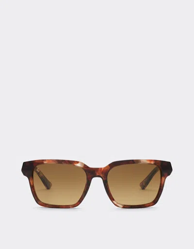 Ferrari Sunglasses In Havana Acetate With Polarised Brown Gradient Lenses In Beige
