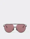 Ferrari Sunglasses In Matt Black Titanium With Exclusive Contrast Pro™ Lenses In Black Matt