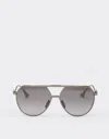 Ferrari Sunglasses In Matt Gunmetal Grey Titanium With Polarised Grey Gradient Lenses