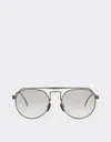 Ferrari Sunglasses In Matte Gunmetaltitanium With Silver Mirrored Lenses In Gray