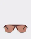Ferrari Sunglasses In Shiny Gunmetalmetal With Brown Lenses In Brown