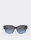 Ferrari Sunglasses In Striped Blue Acetate With Polarised Gradient Blue Lenses In Blu Scozia