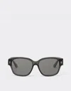 Ferrari Sunglasses In Transparent Black Acetate With Polarised Black Lenses In Black