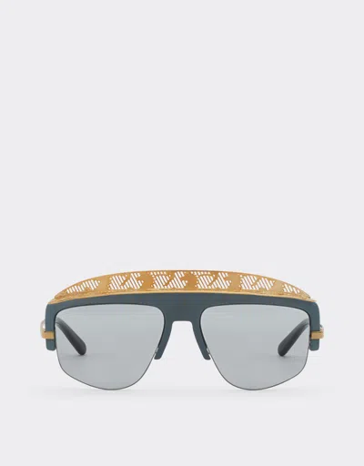 Ferrari Sunglasses With Light Blue Lens In Azure