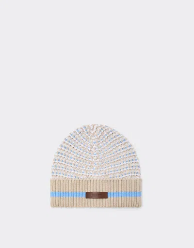 Ferrari X Charles Leclerc 3d Knit Beanie In Sand