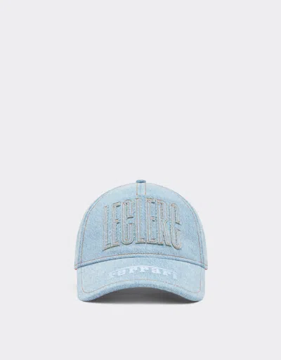 Ferrari X Charles Leclerc Denim Baseball Cap