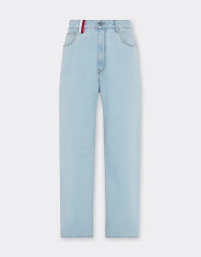 Ferrari X Charles Leclerc Stone-washed Denim Trousers
