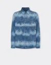 Ferrari X Charles Leclerc Tie-dye Denim Shirt