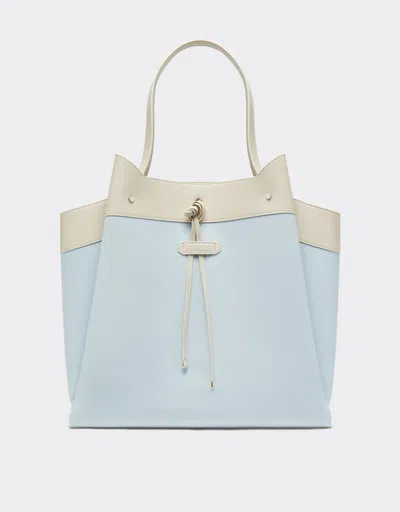 Ferrari X Charles Leclerc Tote Bag In Canvas And Leather