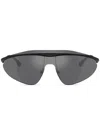 Ferrari Fh1015 Wraparound-frame Sunglasses In Black