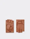 Ferrari Fingerless Gloves In Nappa Leather And Cashmere In Hide