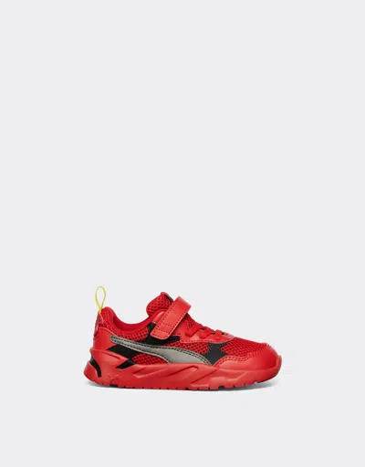 Ferrari First Steps Puma For Scuderia  Trinity Shoes In Rosso Corsa