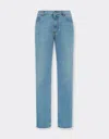 Ferrari Five-pocket Denim Trousers In Light Denim