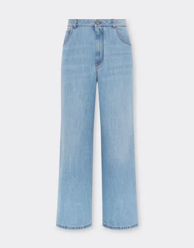 Ferrari Five-pocket Denim Trousers In Light Denim