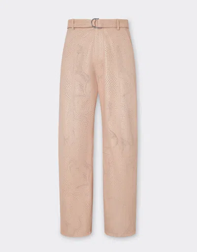 Ferrari Fluid Chino Perforated Pr.horse Leather In Nude