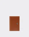 Ferrari Foldable Card Holder In Smooth Leather In Hide
