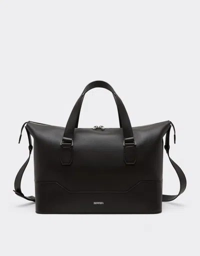 Ferrari Garnet Leather Duffle Bag In Brown