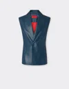 Ferrari Gilet In Semi-gloss Nappa Leather