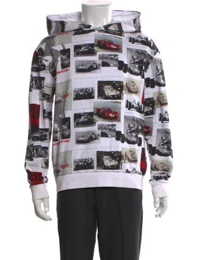 Pre-owned Ferrari Graphic Print Crew Neck Hoodie In Black
