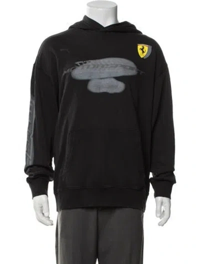 Pre-owned Ferrari Graphic Print Crew Neck Hoodie W/ Tags In Grey