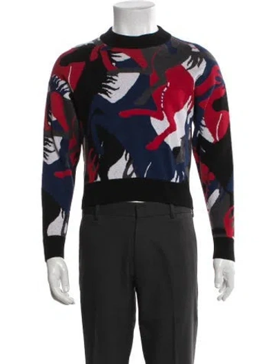 Pre-owned Ferrari Graphic Print Crew Neck Pullover In Black