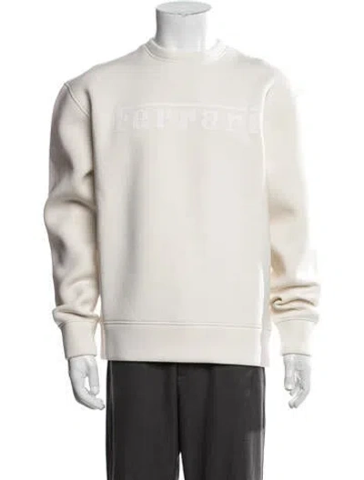 Pre-owned Ferrari Graphic Print Crew Neck Pullover W/ Tags In Neutrals