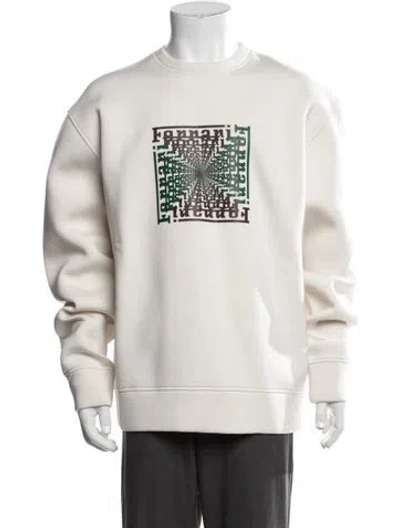 Pre-owned Ferrari Graphic Print Crew Neck Sweatshirt W/ Tags In Neutrals