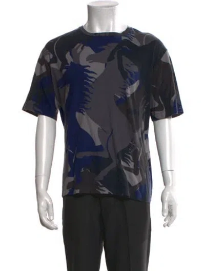 Pre-owned Ferrari Graphic Print Crew Neck T-shirt In Black