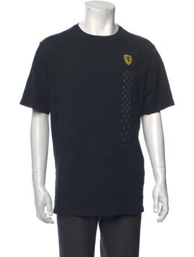 Pre-owned Ferrari Graphic Print Crew Neck T-shirt In Grey