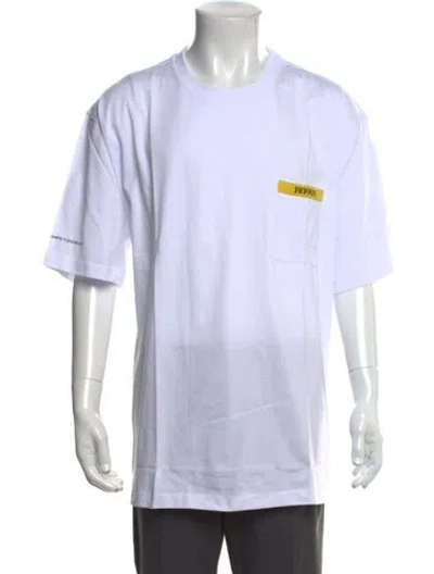 Pre-owned Ferrari Graphic Print Crew Neck T-shirt In White