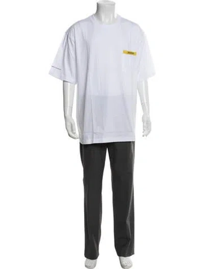 Pre-owned Ferrari Graphic Print Crew Neck T-shirt In White